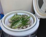 Hình bước làm 6 của món Dồi trường hấp dầu mè - phủ hành gừng [Eat Clean - Lose weight]