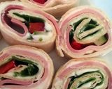 A picture of step 4 of Vickys Various Tortilla Pinwheels, GF DF EF SF NF.