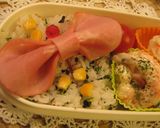 A picture of step 8 of Double Ham Ribbons For Charaben (Decorative Bentos).