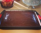 A picture of step 8 of Chocolate Sheet Cake (so MOIST) and Icing.