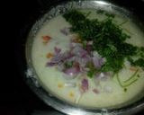 A picture of step 3 of Sabudana and Suji Chilla.