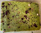 A picture of step 3 of Badam pista barfi (almond and pistachio fudge.