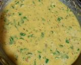 A picture of step 1 of Bhajiya kadi.