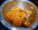 A picture of step 1 of Rohu fish curry.