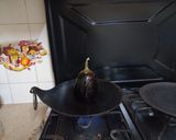 A picture of step 4 of Hara lehsan (Memoni Recipe).