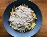 Foto del paso 5 de la receta: Pasta carbonara con cebolla crujiente! 🍽