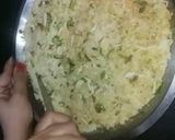 A picture of step 6 of Coconut burfi using milk powder.