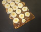 A picture of step 3 of Nutella banana sandwich.