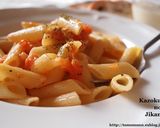A picture of step 8 of Penne Arrabbiata with Fresh Tomatoes.