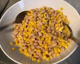 Une image de l'étape 6 de Salade aux deux haricots,maïs,lard fumé et tomates séchées.