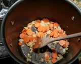 A picture of step 2 of One pot 20 minute orzo chicken vegetables.