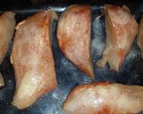 A picture of step 2 of Tastey low calorie chicken dinner 305 calories.