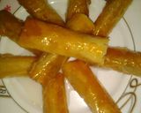 صورة لخطوة 11 من وصفة اصابع الجلاش المحشو بالكنافه والمكسرات 😋😋