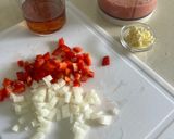 A picture of step 1 of Seafood Paella with Socarrat.