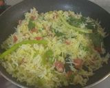 A picture of step 6 of Potato Fried Rice With Onion Rings.