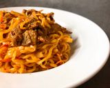 Hình bước làm 7 của món Mì Bò Xào Cay Cùng Bắp CẢi Và Cà Rốt