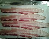 A picture of step 1 of Bacon, Individually Freezing Slices.