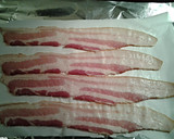 A picture of step 1 of Bacon, Individually Freezing Slices.