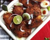 A picture of step 5 of Lahori fish fry.