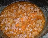 A picture of step 6 of Filipino Pork Picadillo.