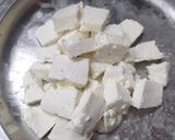 A picture of step 1 of Kadai Paneer.