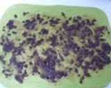 A picture of step 3 of Green Tea Spiral Rolls with Adzuki Beans.