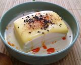 A picture of step 4 of Warm Tofu with Soy Milk and Melting Cheese.