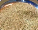 A picture of step 3 of Sprouted Foxtail millet/Thinai laddu.