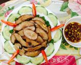 Hình bước làm 5 của món Nấm hoa chấm mắm gừng (thịt vịt chay)