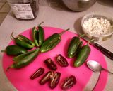 A picture of step 3 of Bacon wrapped stuffed jalapeños.