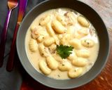 Une image de l'étape 4 de Gnocchis à la crème de Parmesan.
