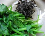 A picture of step 4 of Easy Microwave Spinach and Shio-kombu Side Dish.