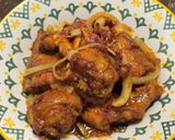 Gambar langkah 5 resipi Sambal Ayam Lada Kering.