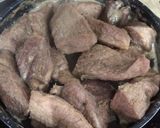 Hình bước làm 2 của món Khô thịt heo xé (giả bò khô)