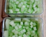 Foto langkah ke 19 dari resep Cake Dessert Box Melon.