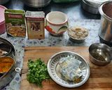 A picture of step 4 of Dhaba style spicy Rajma Beans Masala curry.