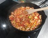 A picture of step 2 of Tagliatelle with fresh vegetables.