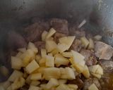 Foto del paso 3 de la receta Estofado de cerdo con salsa de vino y manzana