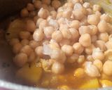 A picture of step 2 of Halwa poori with chana salan.