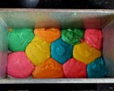 A picture of step 4 of Semolina Rainbow Cake.