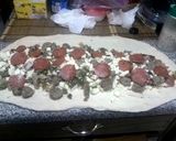 A picture of step 3 of LuBella's Family Size Stromboli.