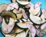 A picture of step 2 of Easy Aubergine and Zucchini Namul.