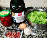 Foto del paso 1 de la receta: Fréjoles salteados con jamón (judías verdes)