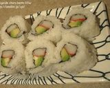 A picture of step 8 of How to Roll an Inside-Out Sushi Roll (California Rolls).