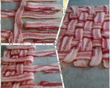 A picture of step 3 of Sunshine's bacon wrapped brined pork shoulder.