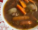 A picture of step 5 of Leftover roast dinner soup.