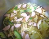 A picture of step 3 of Easy To Eat Fish Sausage and Pasta Soup.