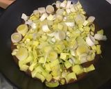 A picture of step 3 of Leek and Mozzarella Tart with Homemade Pie Crust.