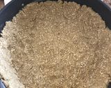 A picture of step 2 of Rhubarb oats tart with frangipane.
