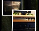 A picture of step 2 of AMIEs ZUCCHINI al FORNO(Baked Courgettes with Mint and Garlic Stuffing).